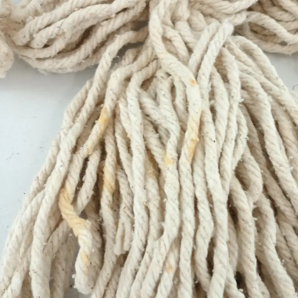 Vintage Mop Head Yarn Rope Doll Hand-Painted Face – Primitive Folk Art Décor